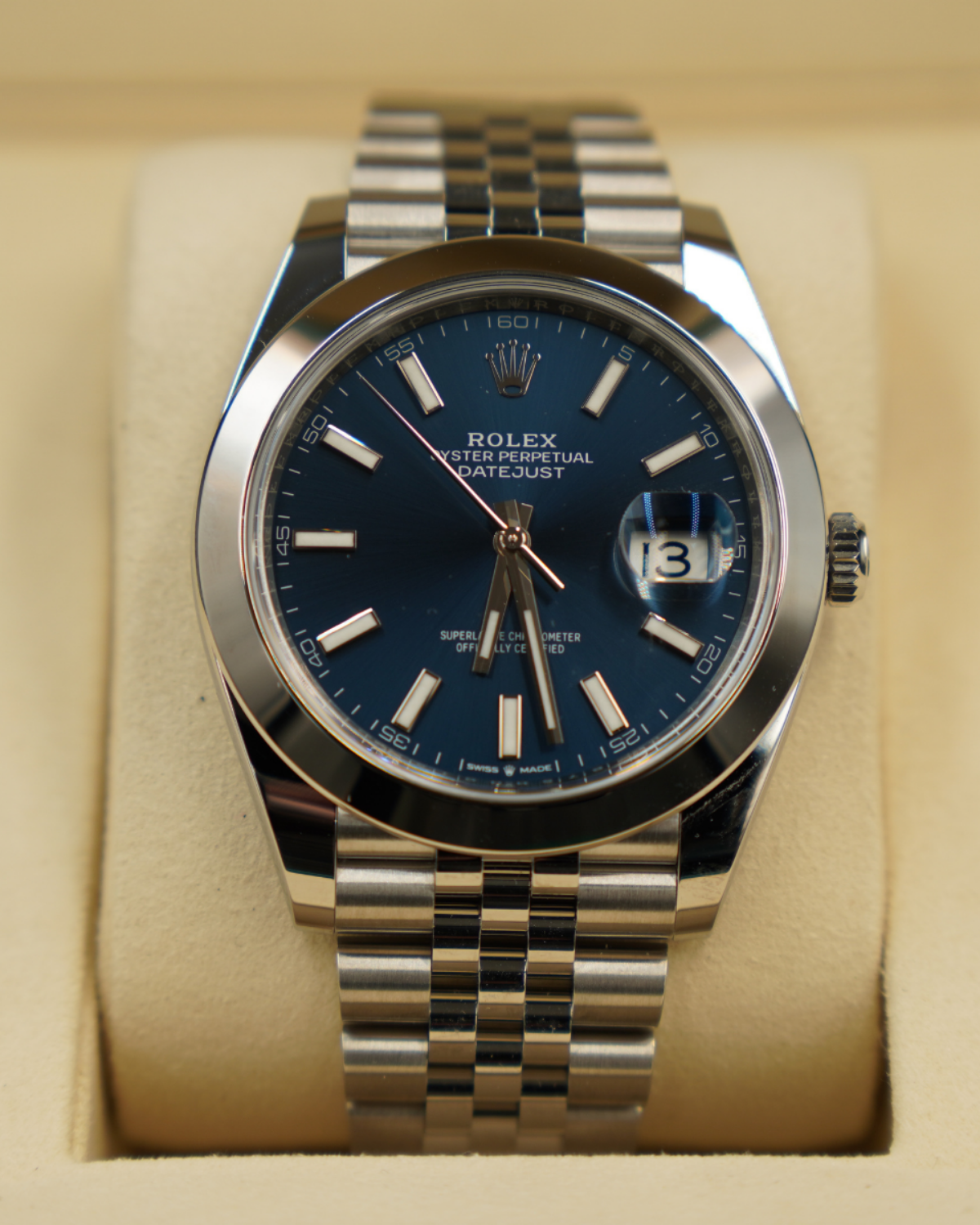 2025 New Rolex Datejust 41mm Blue Stick 126300